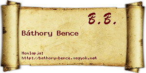 Báthory Bence névjegykártya